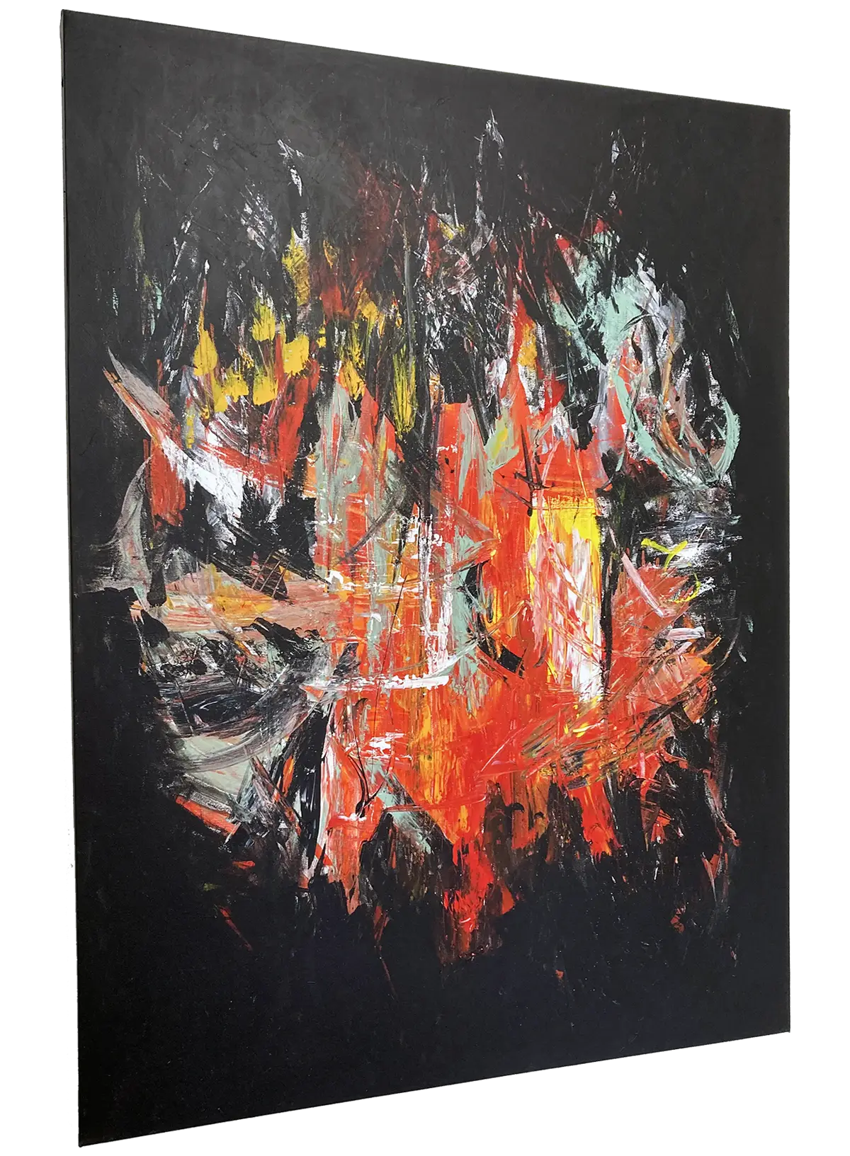 'Refinement' abstract acrylic painting on canvas by artist Dawie Roux